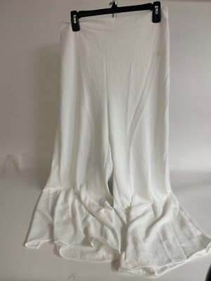 Ces Femme Women's Wide Leg White Pant Medium