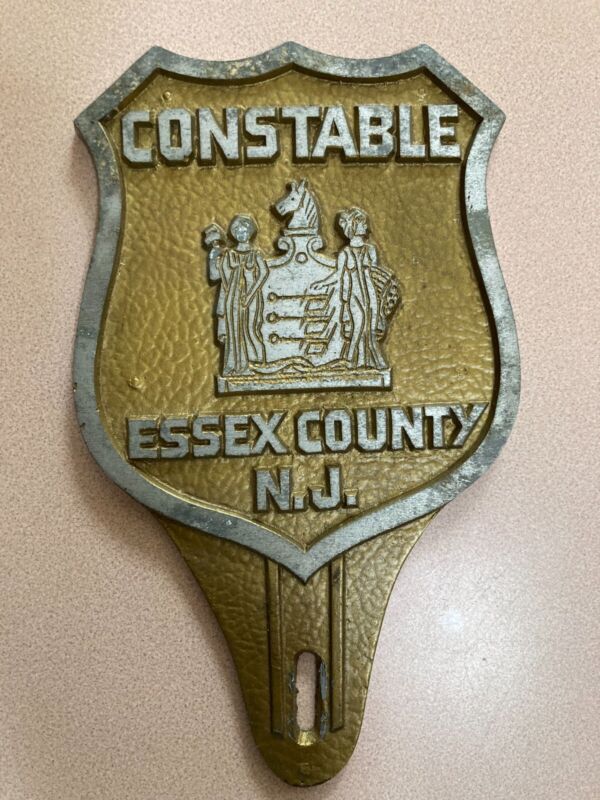 CONSTABLE ESSEX COUNTY NEW JERSEY  LICENSE PLATE CREST TOPPER LAW ENFORCEMENT