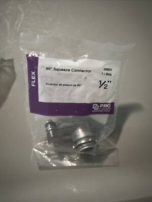 Sigma Electric Pro Connex Angled Squeeze Connector Aluminum Alloy Steel 1/2'' 