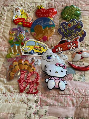 VARIETY 14 CAKE TOPPERS POP TOPS  EASTER CHRISTMAS VALENTINES MOTHER FATHERS NOS