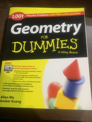 Geometry: 1,001 Practice Problems for Dummies (+ Free Online Practice) New