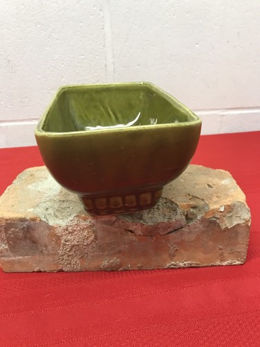 Vintage Green 404 6 USA Glazed Ceramic Flower Pottery Pot Planter 3