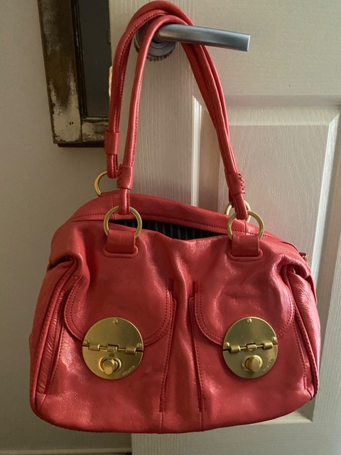 mimco patent leather bag