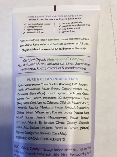 Babo Calming baby Lotion  Lavender & Meadowsweet  (2) 8oz Tube