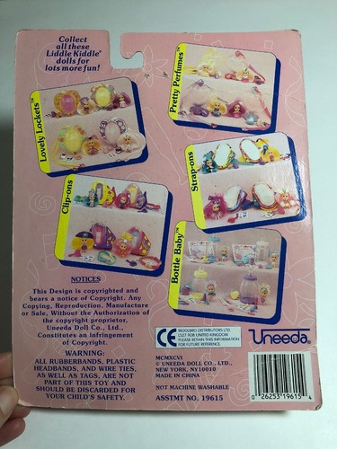 LIDDLE KIDDLES MIP UNEEDA 1996 CLIP-ONS PINK HAIR