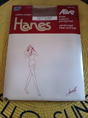 Hanes Alive Sheer Support Size A Style 809 Little Color Nos Vintage New 