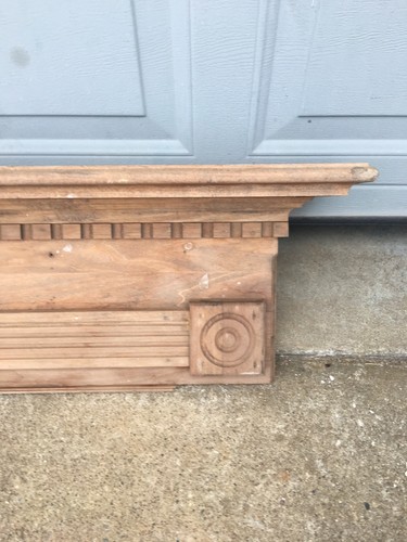 Early Vintage 1900s Ornate Wood Victorian Eastlake FIREPLACE Mantel Mantle