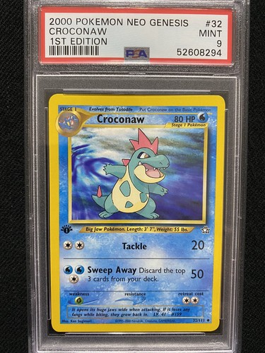 2000 Pokemon Neo Genesis 1st Edition Croconaw 32/111 PSA 9 Mint | eBay