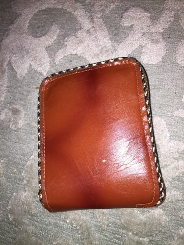 VintAge Wallet Tooled Leather Horse And Horse Shoe Unused Excellent Condition
