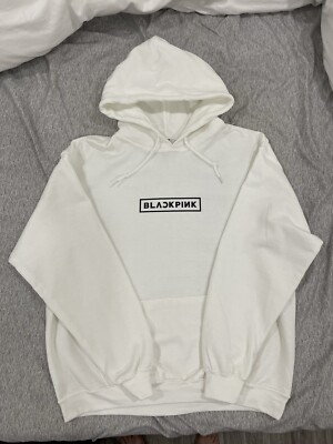 BLACKPINK Born Pink 2022 Official Tour Merch White Hoodie Box Logo Size L Large