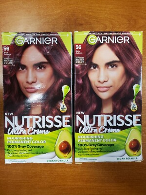 2 Pack: Garnier Nutrisse Hair Color #56 MEDIUM REDDISH BROWN* R7P3b