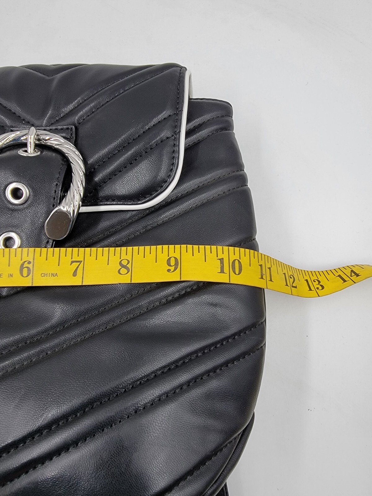 Circus by Sam Edelman Carmen Quilted Faux Leather Backpack Women's Black Solid - Picture 5 of 12