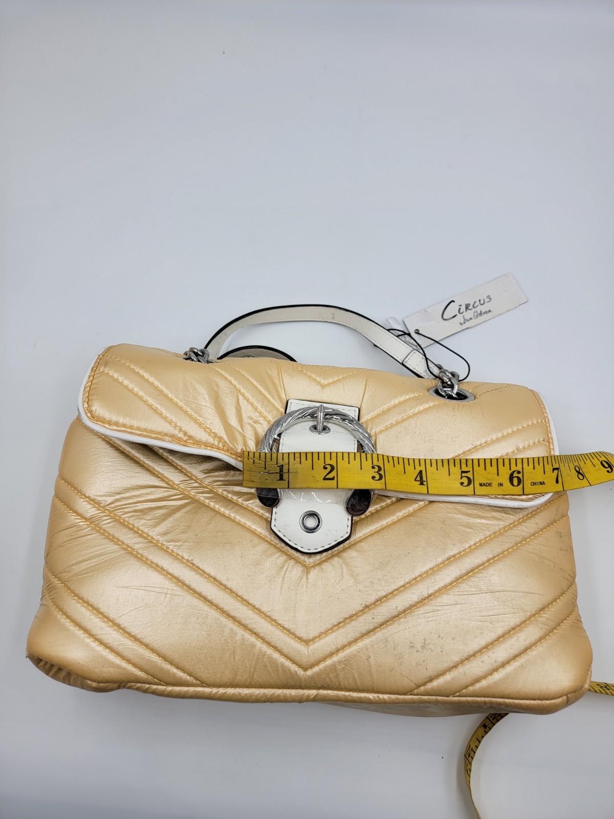 Circus by Sam Edelman Carmen Nylon Shoulder Bag Women's Lemon Wash Magnetic - Picture 9 of 13