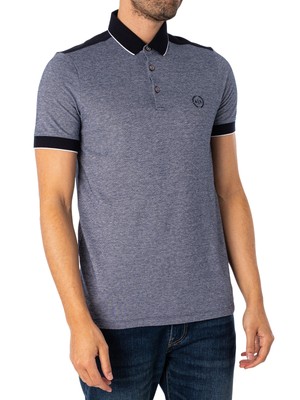 

Мужская рубашка-поло с логотипом Armani Exchange, синяя, Синий, 8NZF76-Z8M5Z-1510