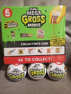 Zuru Mega Gross Minis LOT Full Common Case - Brand New Case And 3 Balls