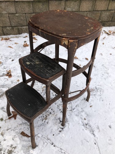 cosco vtg step stool Kitchen Seat Retro Swag Industrial 1970s Modern Metal