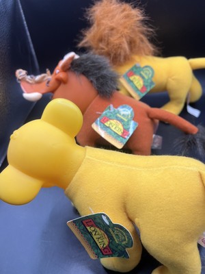 Vintage Applause Disney Lion King Adult Vinyl head Stuffed Plush 7  Set of 3