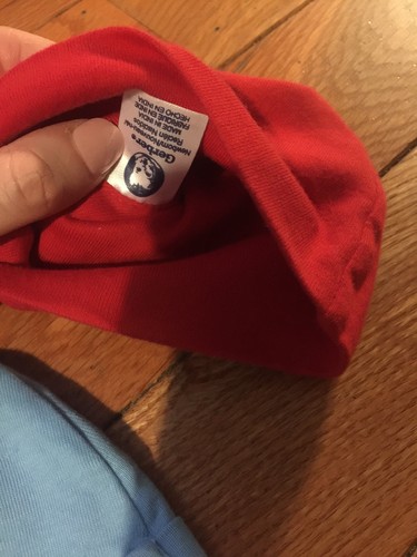 Baby Boy 0-3 Newborn Hat Cap Lot Old Navy Trapper Red Blue Gray