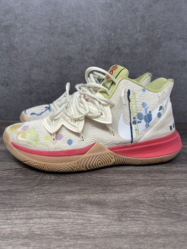 Nike Kyrie 5 Size 9 Mens Bandulu Splatter Embroidered Red