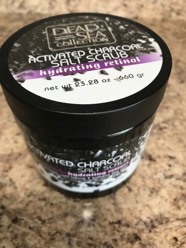 Dead Sea Collection Activated Charcoal Salt Scrubs Hydrating Retinol 23.28oz One