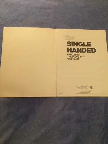 Single Handed by Lynn Freeman Olson 1983 exploring the piano with one hand