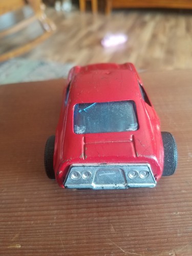 Vintage 2 Door Red Coupe Tin Toy Car Made in Japan