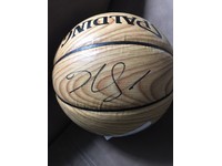 derrick rose autographed basketball