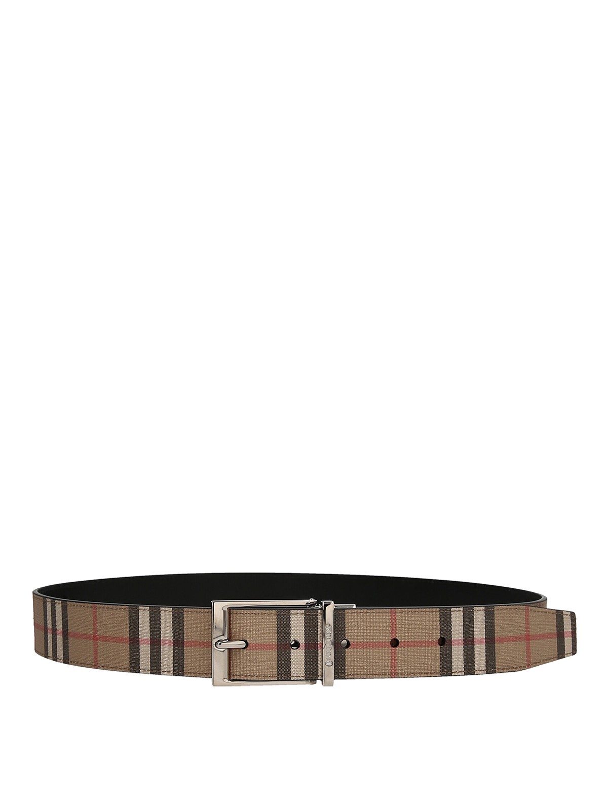 Burberry チェック柄 レザーベルト