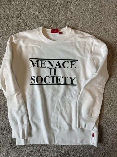 SS14 Supreme Menace II To Society Crewneck XLarge White