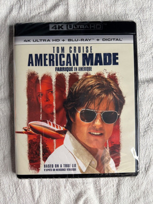 American Made (2017) 4K UHD + Blu-ray - Sealed, New - Tom Cruise