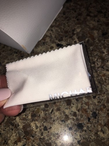 Michael Kors White Sunglass Hard Case For Glasses Cover Protect White Silver MK