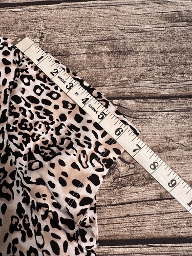 Weekends by Chicos Animal Print Leopard 1/4 Zip Polo Top Size 2 Golf Stretch