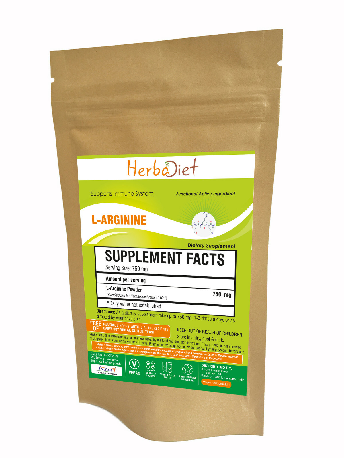 LArginine Powder PURE Free Form Nitric Oxide Booster Pre