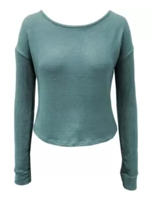 Ультрамягкая трикотажная пижама ALFANI INTIMATES Intimates бирюзового цвета, Пижамный топ XS