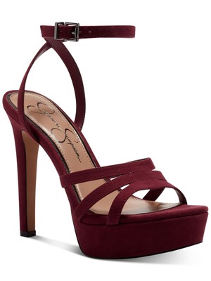 

JESSICA SIMPSON Женские бордовые босоножки на каблуке Balina 1-1/2 дюйма на платформе, Burgundy, JS-BALINA3
