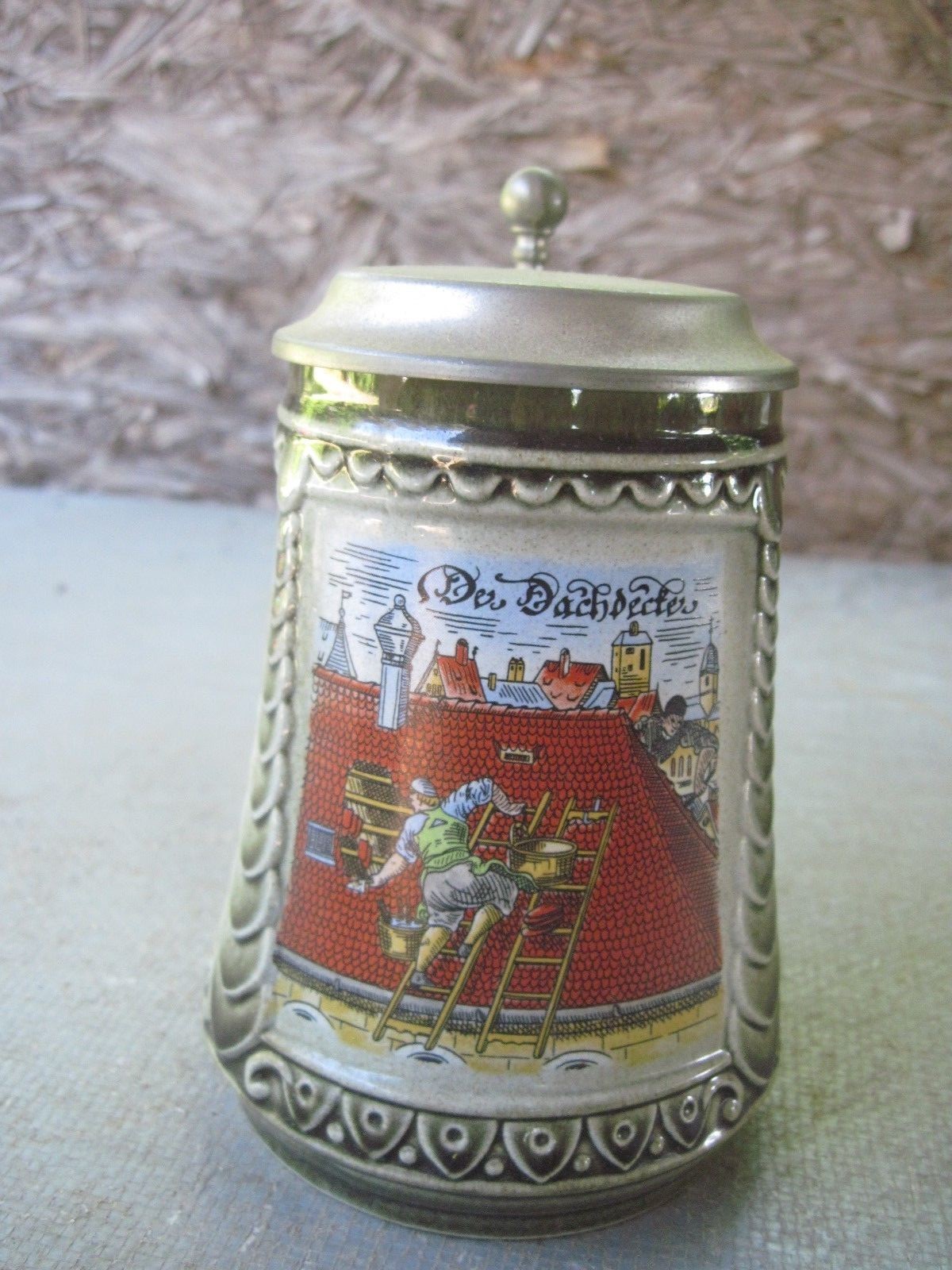 Garbrecht & Bischl Porcelain/Ceramic Stein with Metal Lid, Made in Germany???