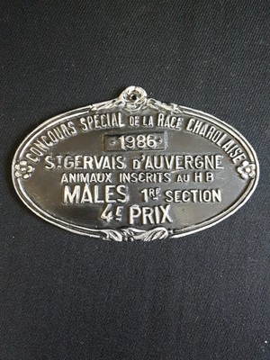 Plaque De Concours Hippique - 4ème Prix Des Memises, Evian 1968 - Vintage équitation