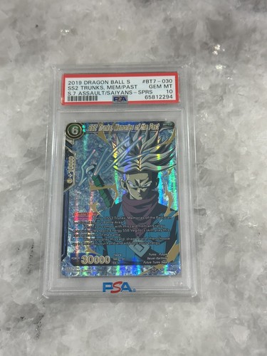 PSA 10 SS2 Trunks, Memories of Past Signature DBZ Super Card PSA 10 SS2 Trunks, Memories of Past Signature DBZ Super Card