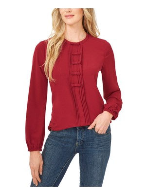 

Женская бордовая блузка CECE с длинными рукавами и бантом на спине, Maroon