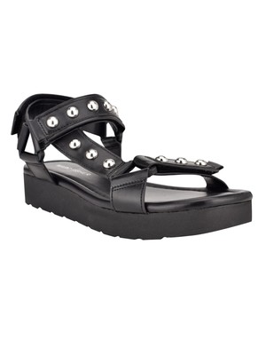 

Женские черные пластиковые сандалии на платформе Kizzy с треугольными акцентами MARC FISHER, размер 6,5 м, Черный, MFKIZZY