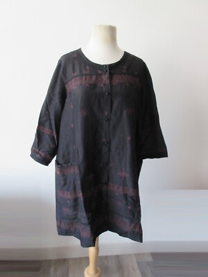 ISSEY MIYAKE HAAT cotton silk lightweight embroidered tunic 2
