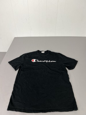Vintage Champion T Shirt Large Black Heritage Tee Short Sleeve Heavyweight Crew