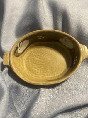 Ceramic Decorative Hand Painted Rabbit Dish