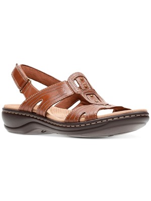 

КОЛЛЕКЦИЯ CLARKS Женские коричневые сандалии Leisa Vine на танкетке с ремешком на пятке и заклепками, размер, Коричневый, 26134084