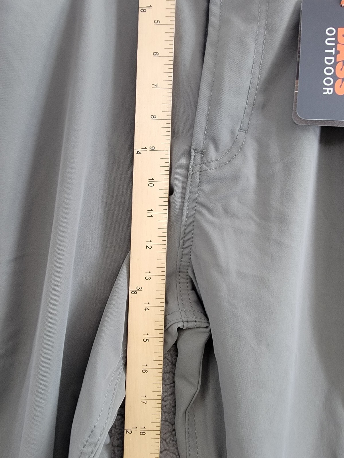 BASS OUTDOOR Essential Tech Cargo Pants Men's 40 Castor Gray Button Zip Closure - Picture 8 of 18