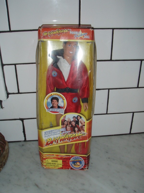 MIB vintage 1997 BAYWATCH lifeguard DOLL lt mitch buchannon DAVID HASSELHOFF