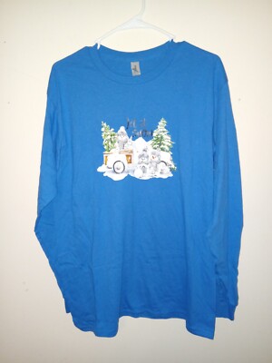 NWOT Let It Snow Snowman Women's Long Sleeve Shirt Sz Medium