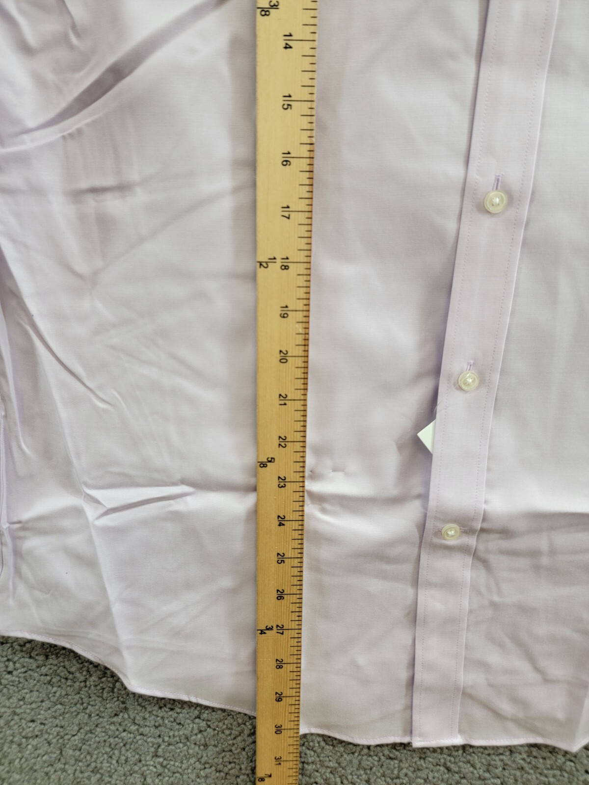 Tommy Hilfiger TH Flex Stretch Pinpoint Oxford Dress Shirt L 32/33 16 Lavender - Picture 8 of 18