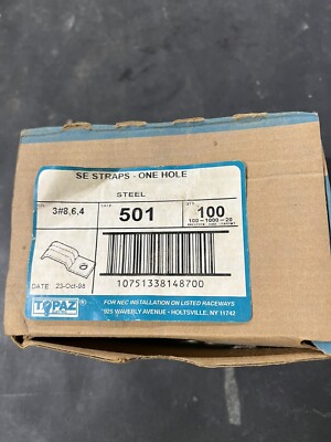 Topaz 501 SE Straps Size 3#8,6,4 1-Hole Box Of 100