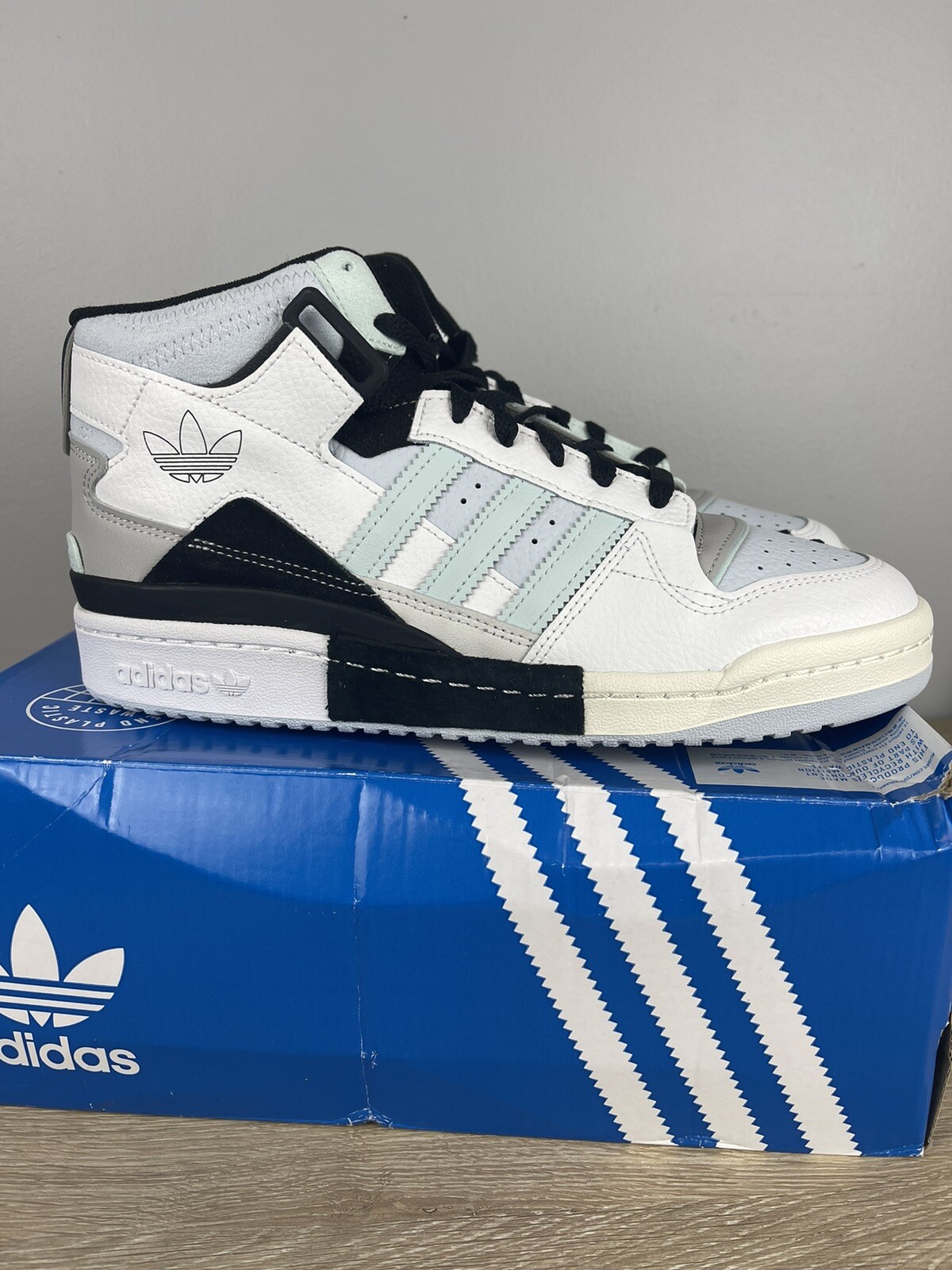 Adidas Mens Forum Exhibit Mid GZ5388 Black/ Halo Mint Men's Size 8.5:  купить с доставкой из США, цена 20 767 руб - (284578787585)